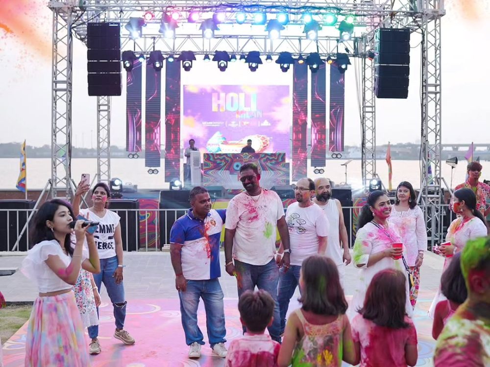 stage of holi celebration
